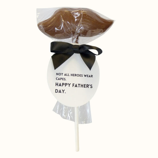 Happy Father's Day Milk Chocolate Moustache Lollipop