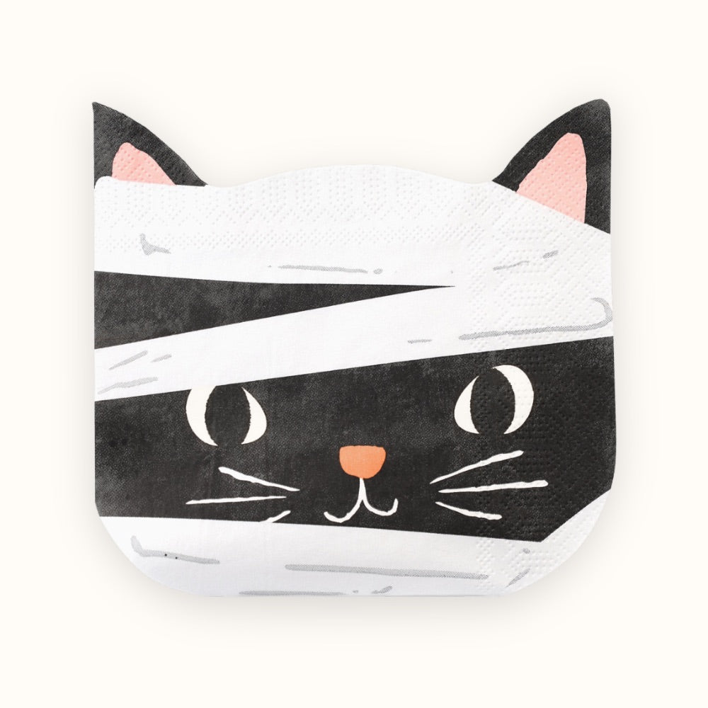 Spooky Black Cat Halloween Napkins – Pack of 20