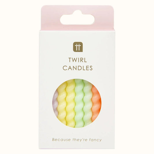 Twirl Birthday Candles – 8 Pack