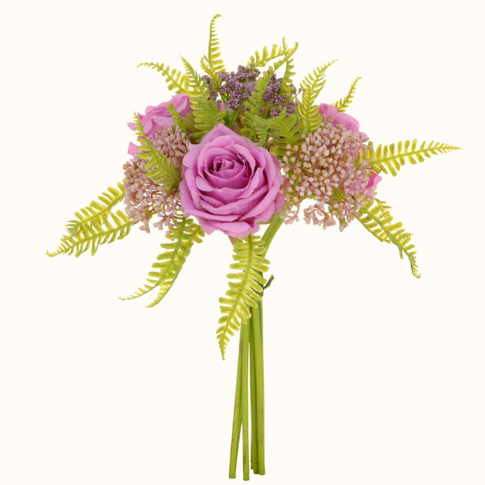 Floralsilk Dark Pink Rose Bouquet