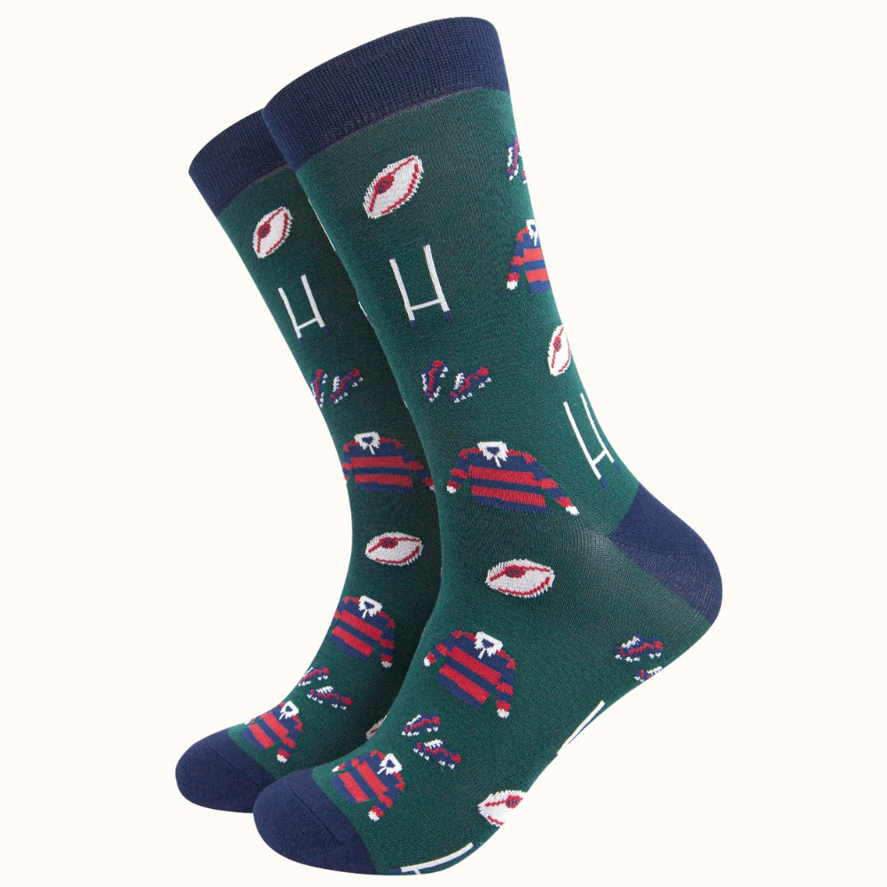 Men's Rugby Goal Kit Bamboo Socks