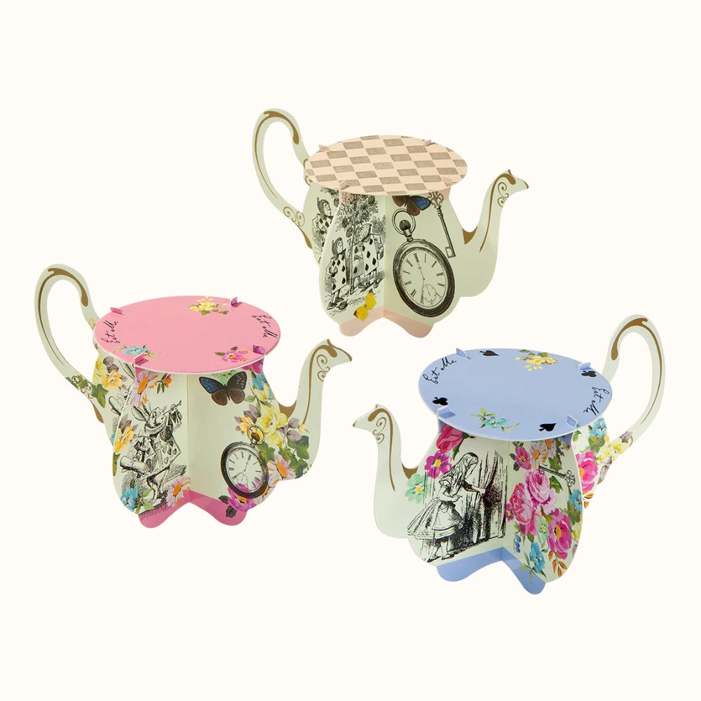 Alice in Wonderland Teapot Cake Stands (6 Pack)