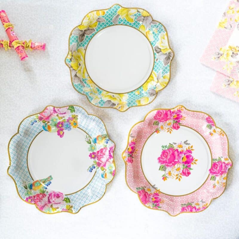 Floral Plates, 12 Pack - Image 2