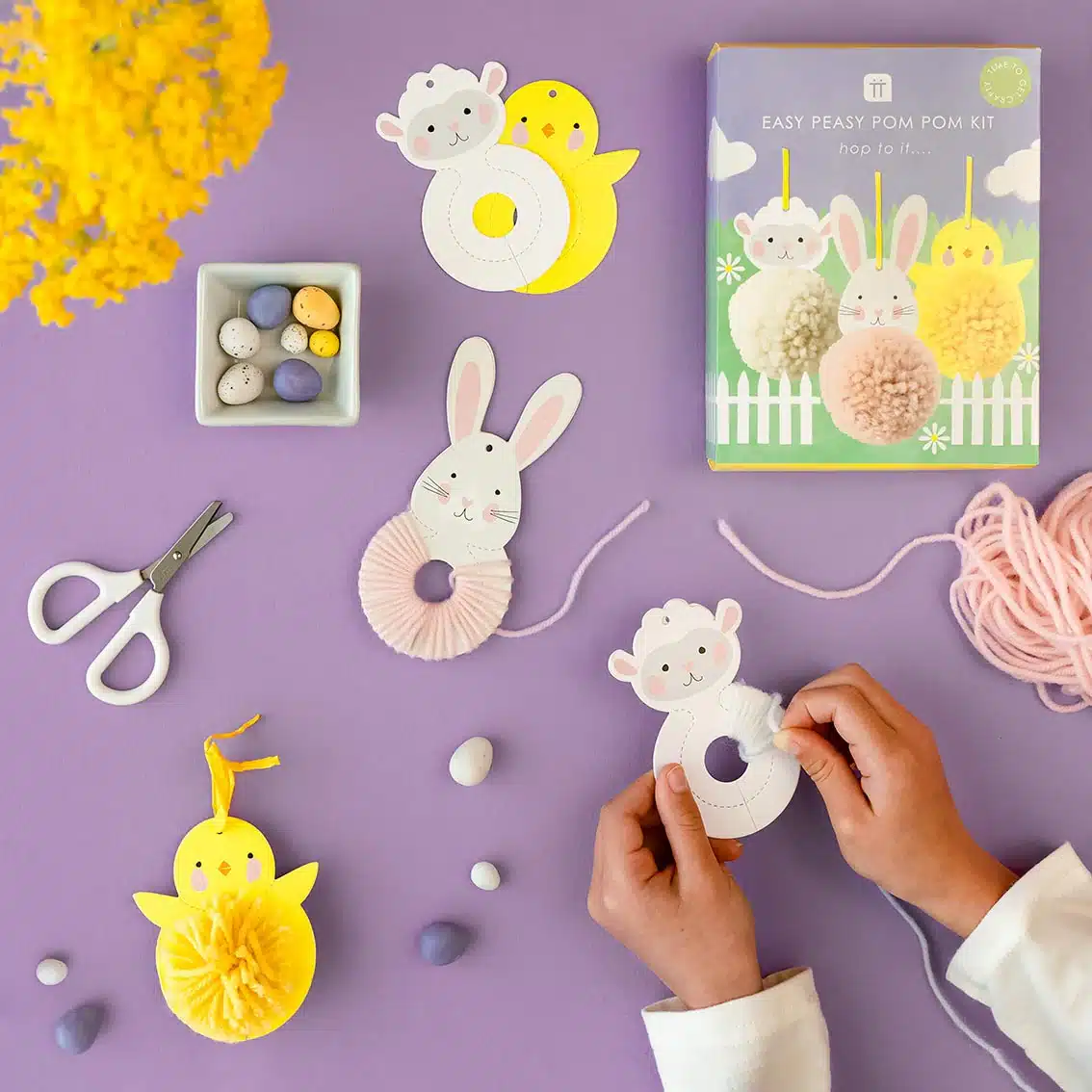 Spring Bunny Easter Pom Pom Kit - Image 3